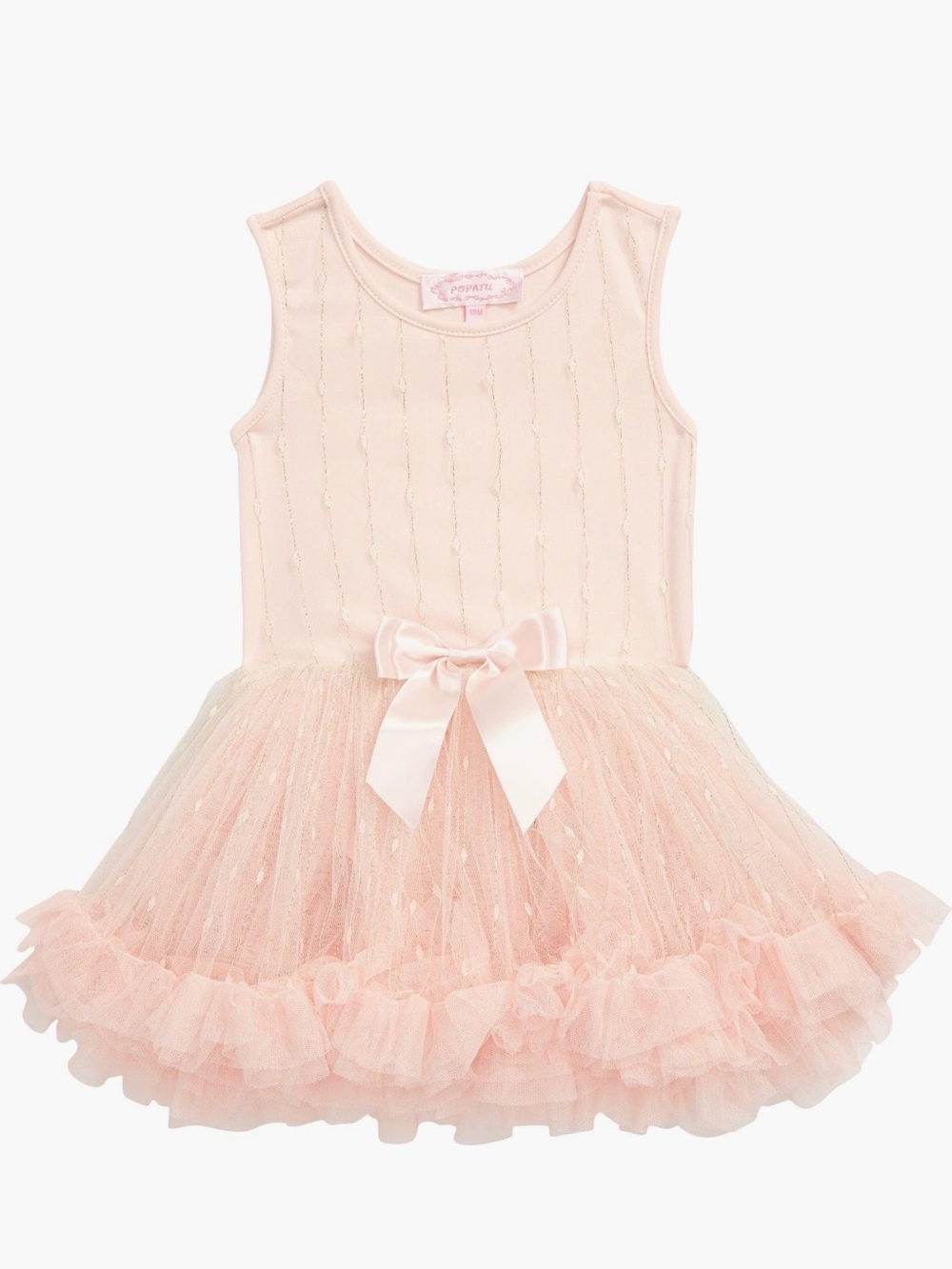 Popatu Pink Tulle Bow Dress tutu 12M